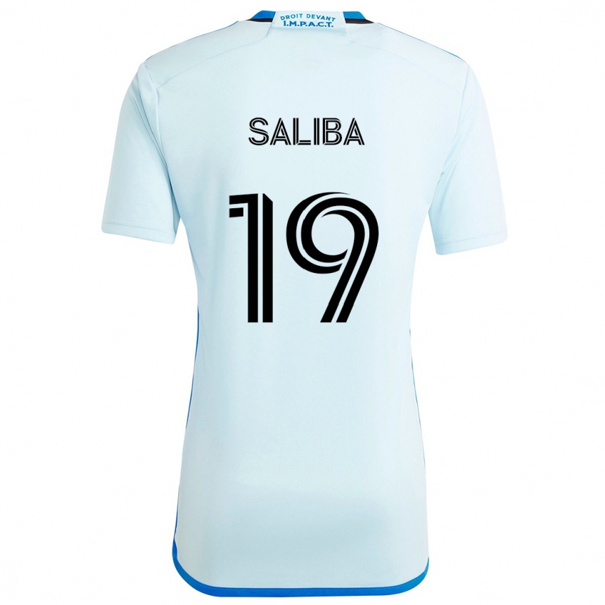 Kids Football Nathan-Dylan Saliba #19 Ice Blue Away Jersey 2024/25 T-Shirt Uk