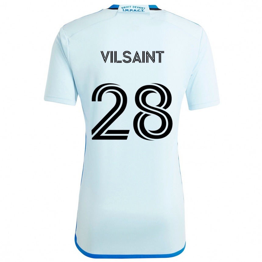 Kids Football Jules-Anthony Vilsaint #28 Ice Blue Away Jersey 2024/25 T-Shirt Uk