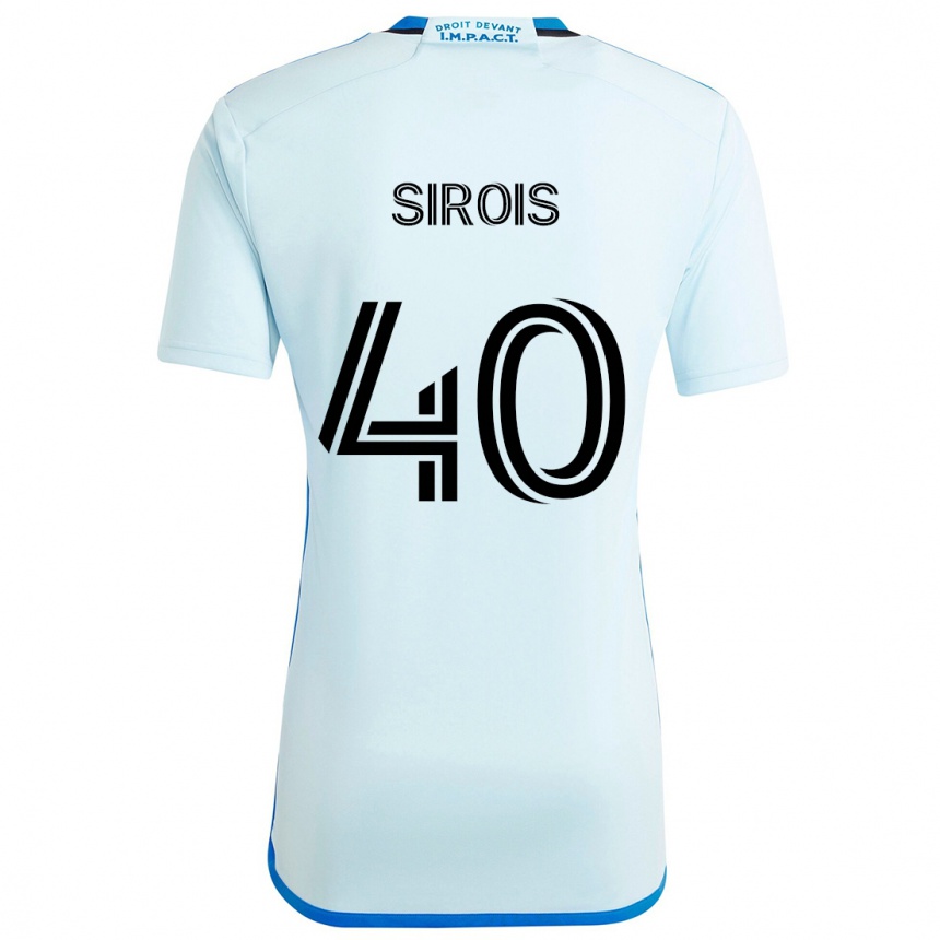 Kids Football Jonathan Sirois #40 Ice Blue Away Jersey 2024/25 T-Shirt Uk