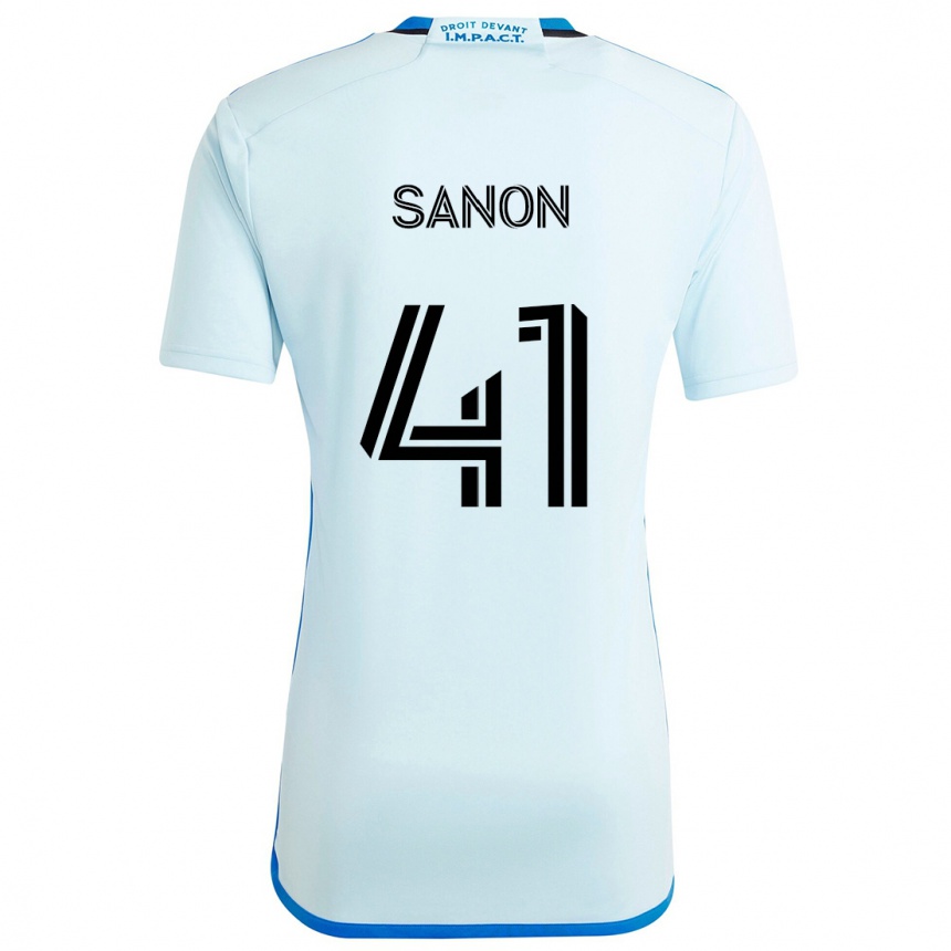 Kids Football Jérémy Sanon #41 Ice Blue Away Jersey 2024/25 T-Shirt Uk