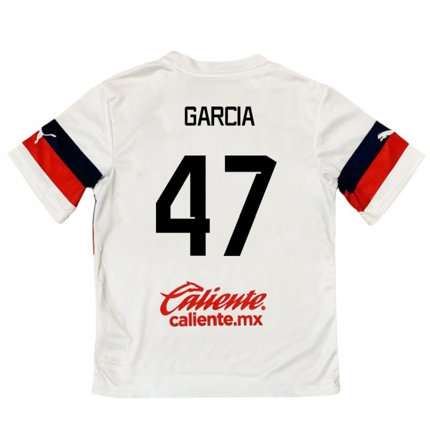 Kids Football Gael García #47 White Red Away Jersey 2024/25 T-Shirt Uk