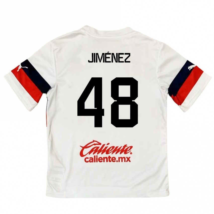 Kids Football Leonardo Jiménez #48 White Red Away Jersey 2024/25 T-Shirt Uk