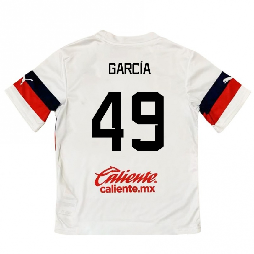 Kids Football Gilberto García #49 White Red Away Jersey 2024/25 T-Shirt Uk