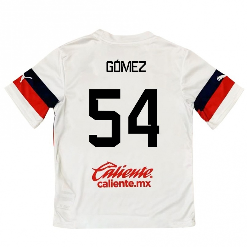 Kids Football Miguel Gómez #54 White Red Away Jersey 2024/25 T-Shirt Uk