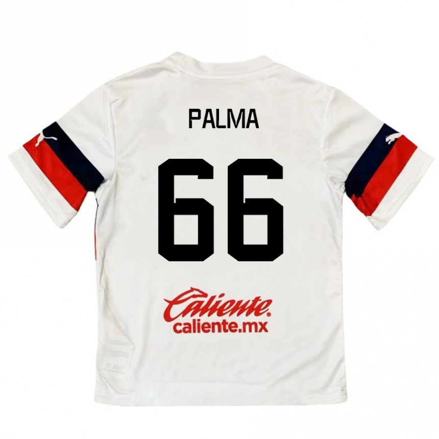 Kids Football Arturo Palma #66 White Red Away Jersey 2024/25 T-Shirt Uk