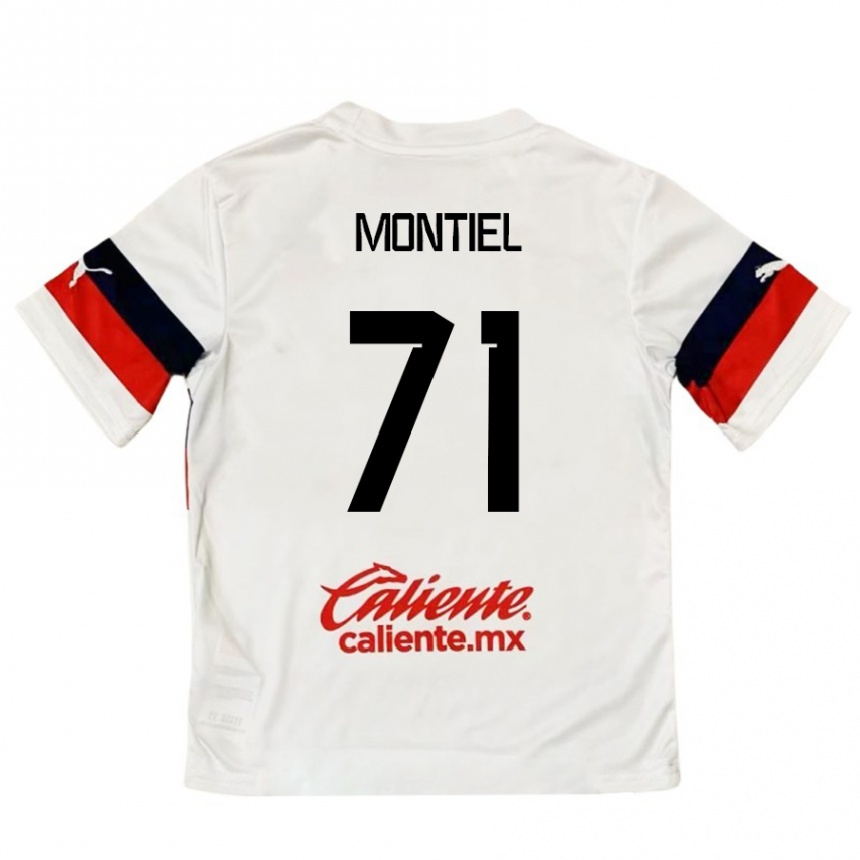 Kids Football Erick Montiel #71 White Red Away Jersey 2024/25 T-Shirt Uk