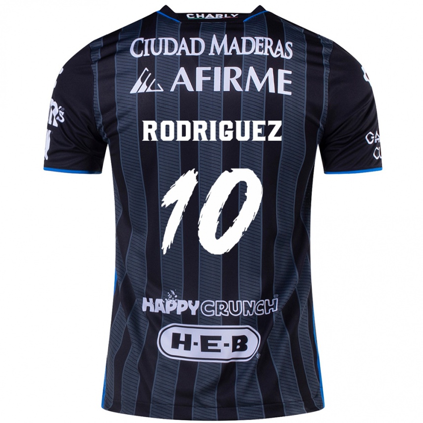 Kids Football Lucas Rodríguez #10 White Black Away Jersey 2024/25 T-Shirt Uk