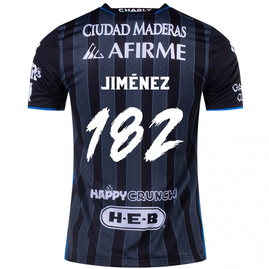 Kids Football Carlos Jiménez #182 White Black Away Jersey 2024/25 T-Shirt Uk