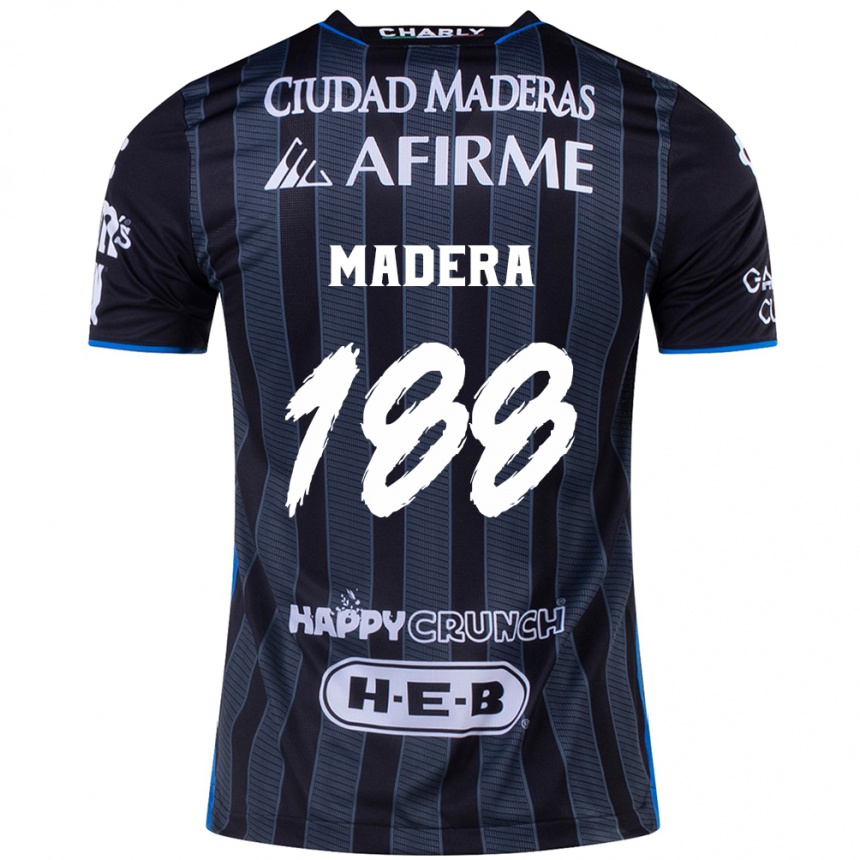 Kids Football Héctor Madera #188 White Black Away Jersey 2024/25 T-Shirt Uk