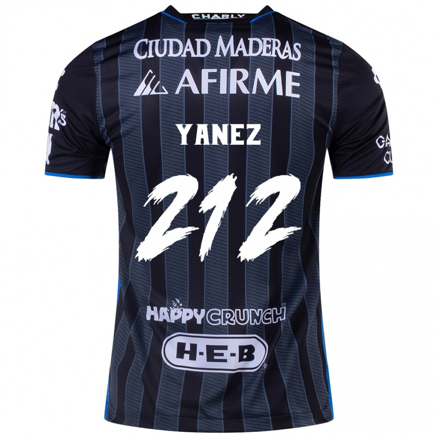 Kids Football Sebastián Yánez #212 White Black Away Jersey 2024/25 T-Shirt Uk