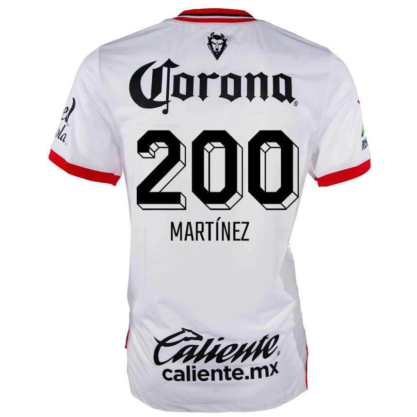 Kids Football Edgar Martínez #200 White Red Away Jersey 2024/25 T-Shirt Uk