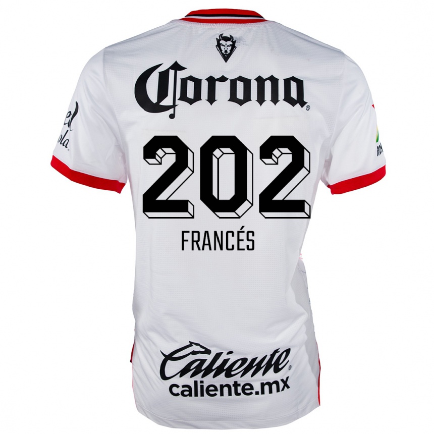 Kids Football Lenin Francés #202 White Red Away Jersey 2024/25 T-Shirt Uk