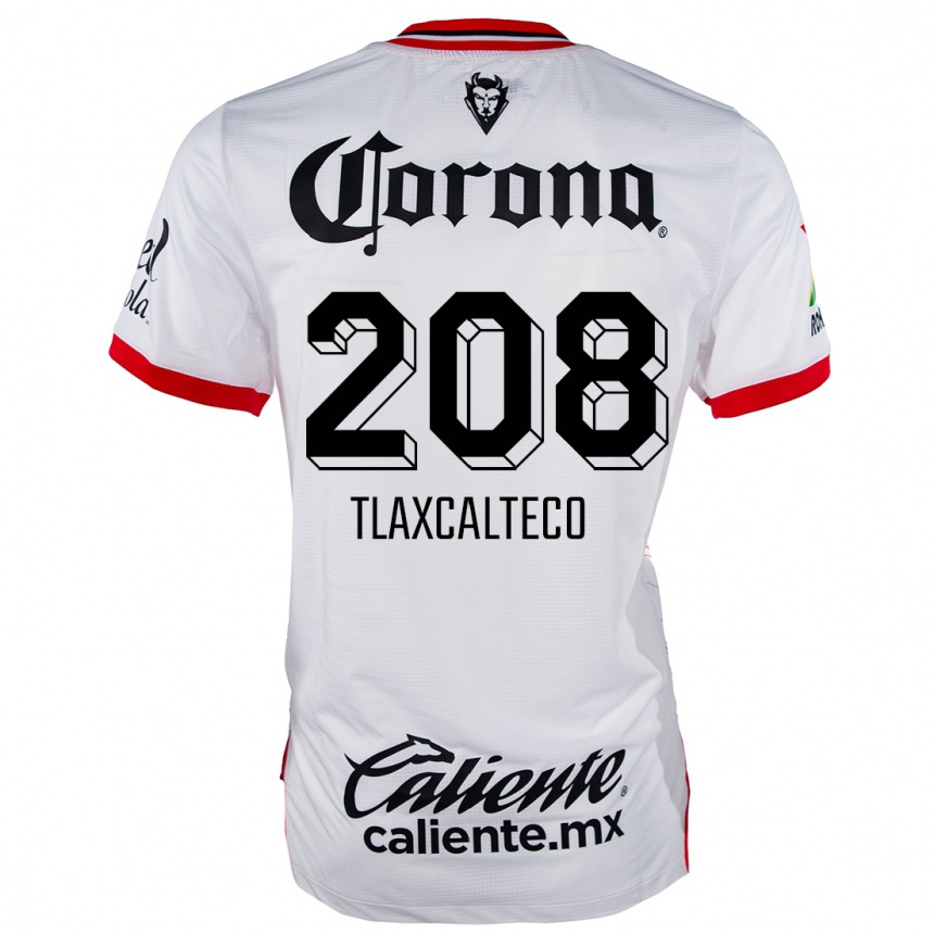 Kids Football Sait Tlaxcalteco #208 White Red Away Jersey 2024/25 T-Shirt Uk