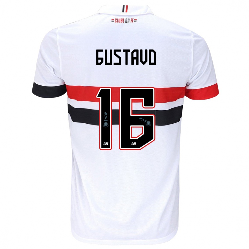 Men Football Luiz Gustavo #16 White Red Black Home Jersey 2024/25 T-Shirt Uk