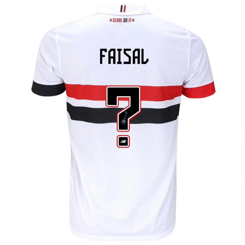 Men Football King Faisal #0 White Red Black Home Jersey 2024/25 T-Shirt Uk