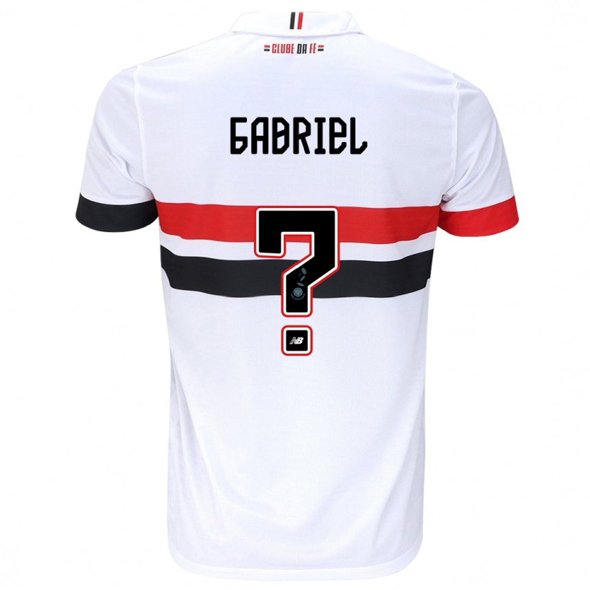 Men Football Gabriel Bruno #0 White Red Black Home Jersey 2024/25 T-Shirt Uk