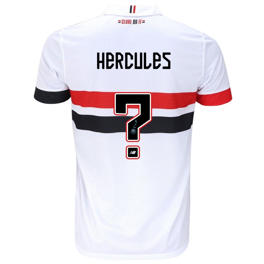 Men Football Hercules #0 White Red Black Home Jersey 2024/25 T-Shirt Uk