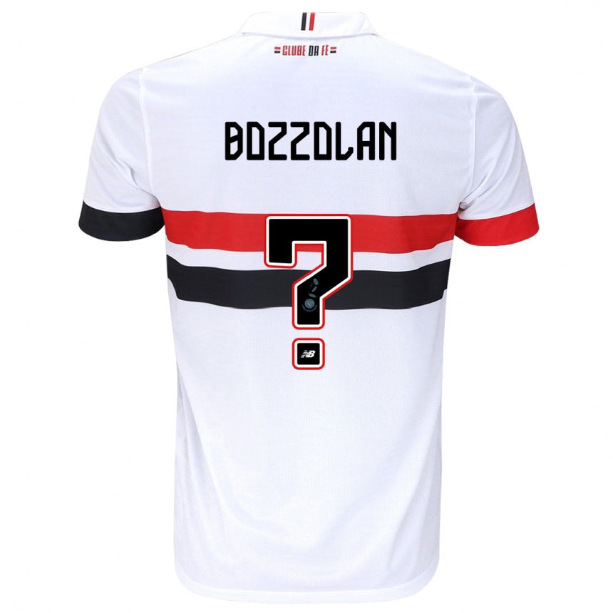 Men Football Gabriel Bozzolan #0 White Red Black Home Jersey 2024/25 T-Shirt Uk