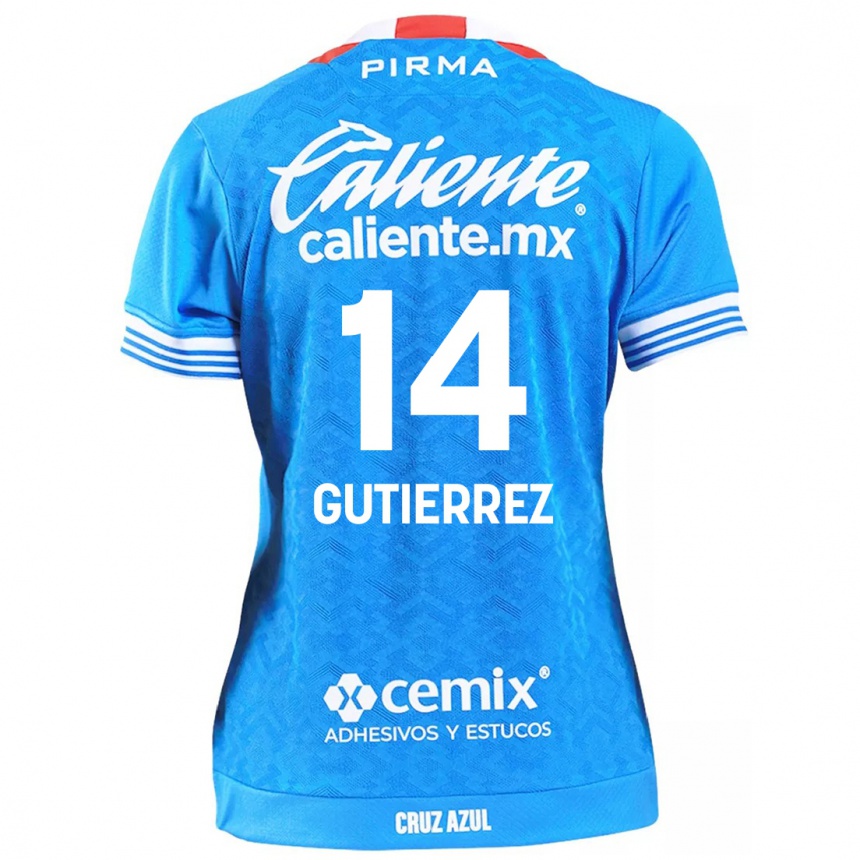 Men Football Alexis Gutiérrez #14 Sky Blue Home Jersey 2024/25 T-Shirt Uk