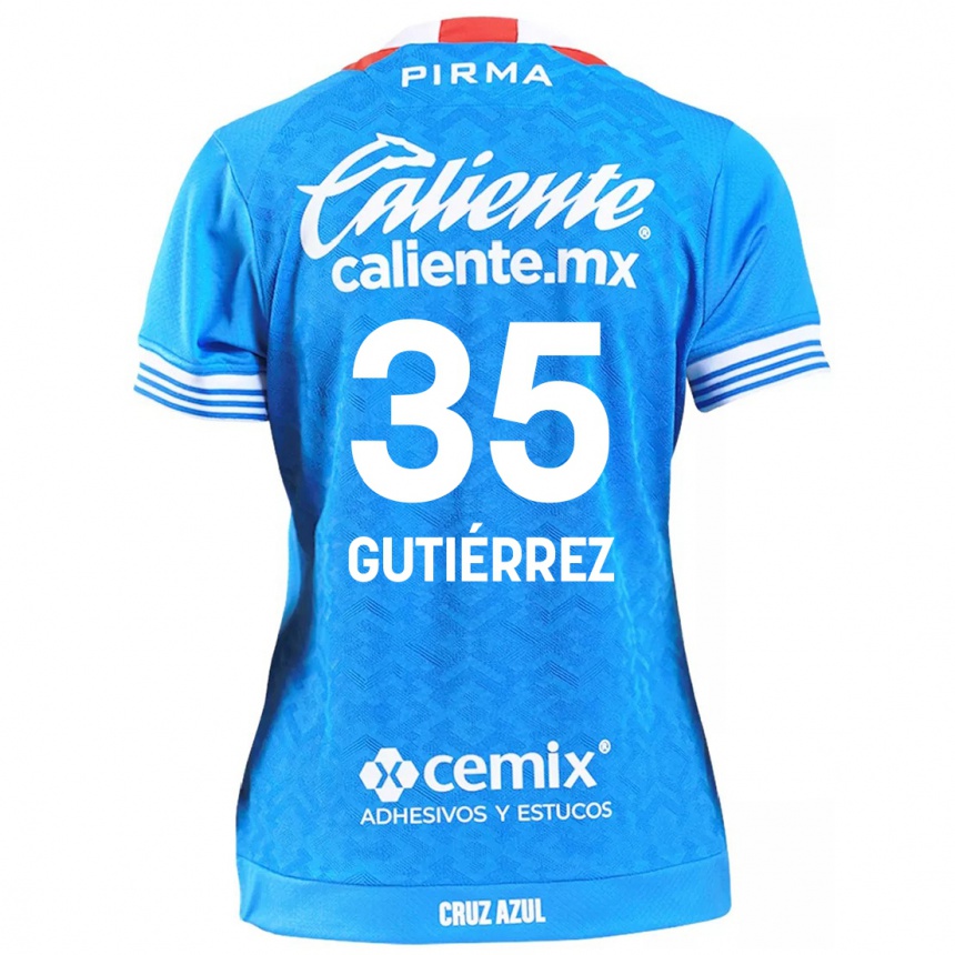 Men Football Luis Gutiérrez #35 Sky Blue Home Jersey 2024/25 T-Shirt Uk