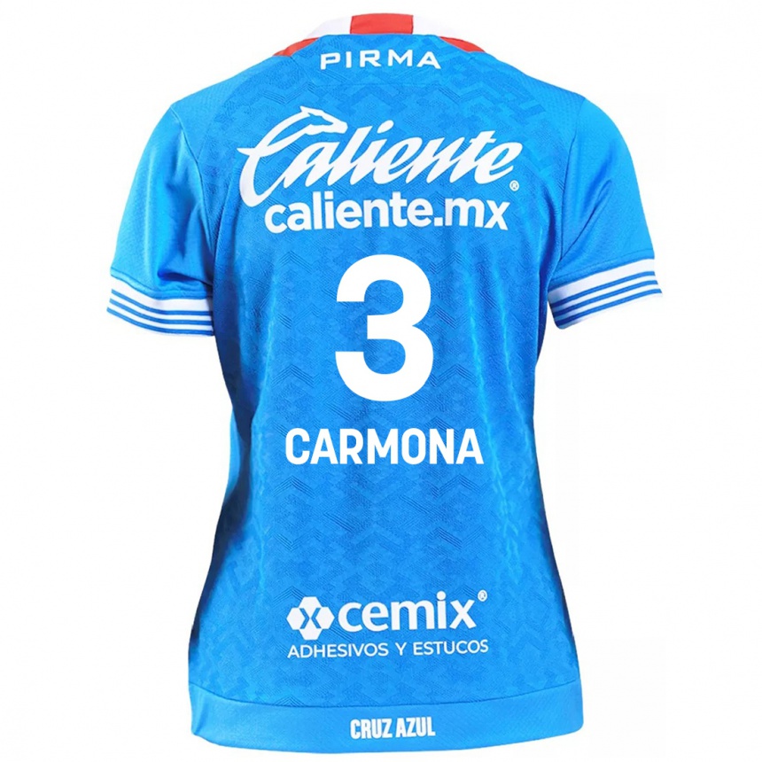 Men Football Edith Carmona #3 Sky Blue Home Jersey 2024/25 T-Shirt Uk