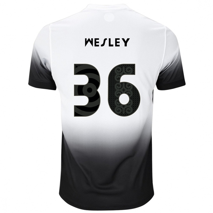 Men Football Wesley #36 White Black Home Jersey 2024/25 T-Shirt Uk