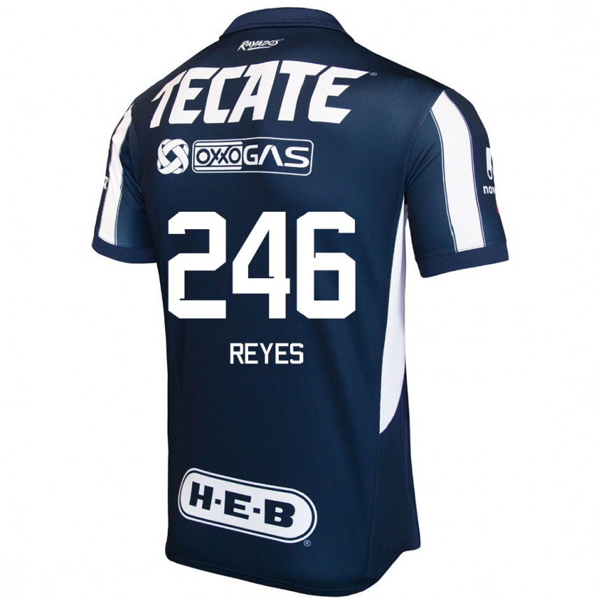 Men Football Cristian Reyes #246 Blue Red White Home Jersey 2024/25 T-Shirt Uk