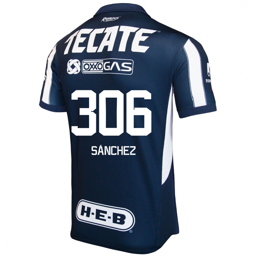 Men Football Jorge Sánchez #306 Blue Red White Home Jersey 2024/25 T-Shirt Uk