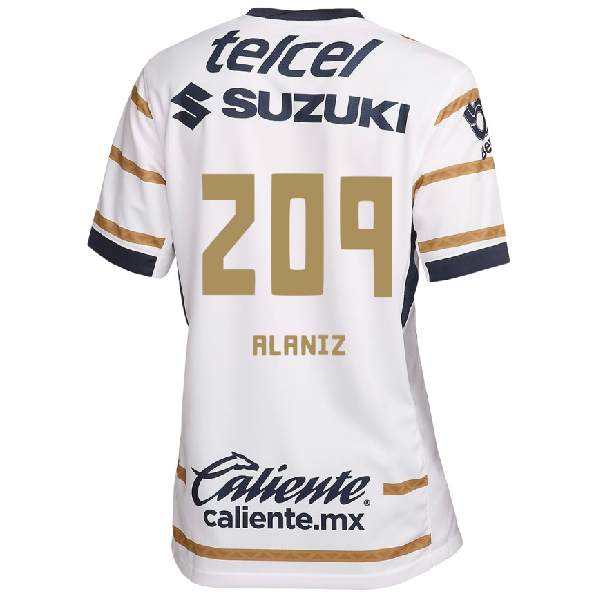 Men Football Jorge Alaniz #209 White Obsidian Home Jersey 2024/25 T-Shirt Uk