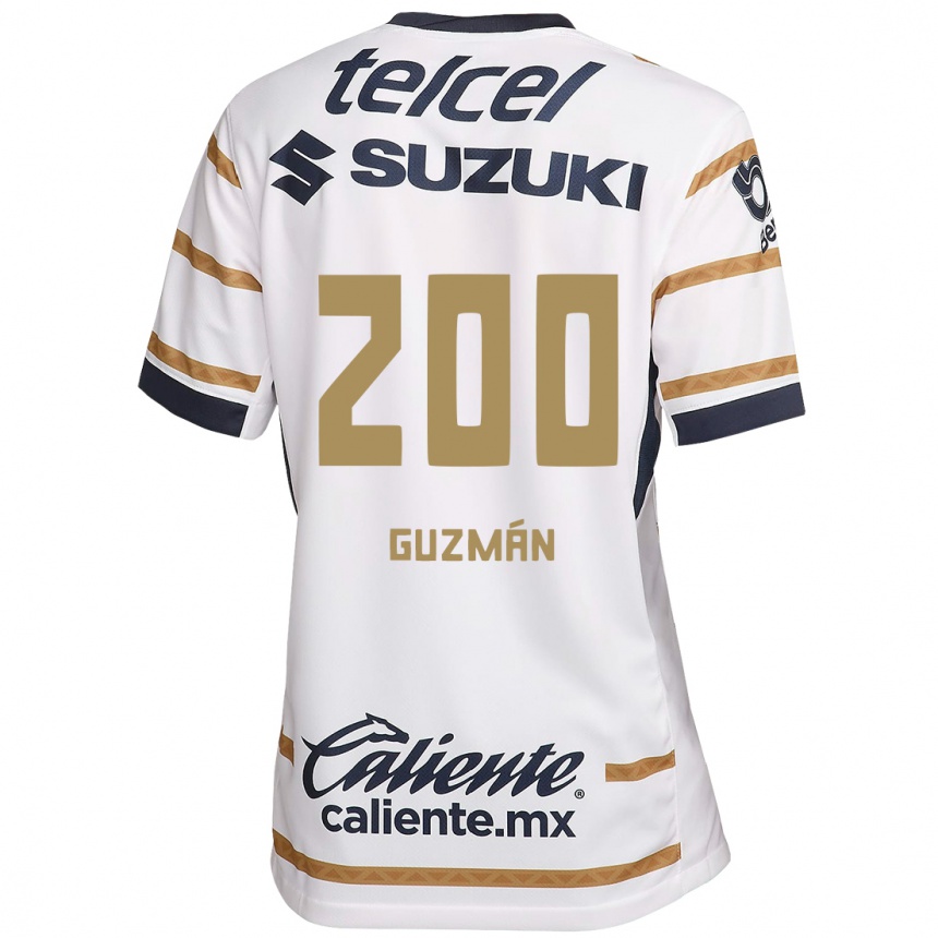 Men Football Alan Guzmán #200 White Obsidian Home Jersey 2024/25 T-Shirt Uk