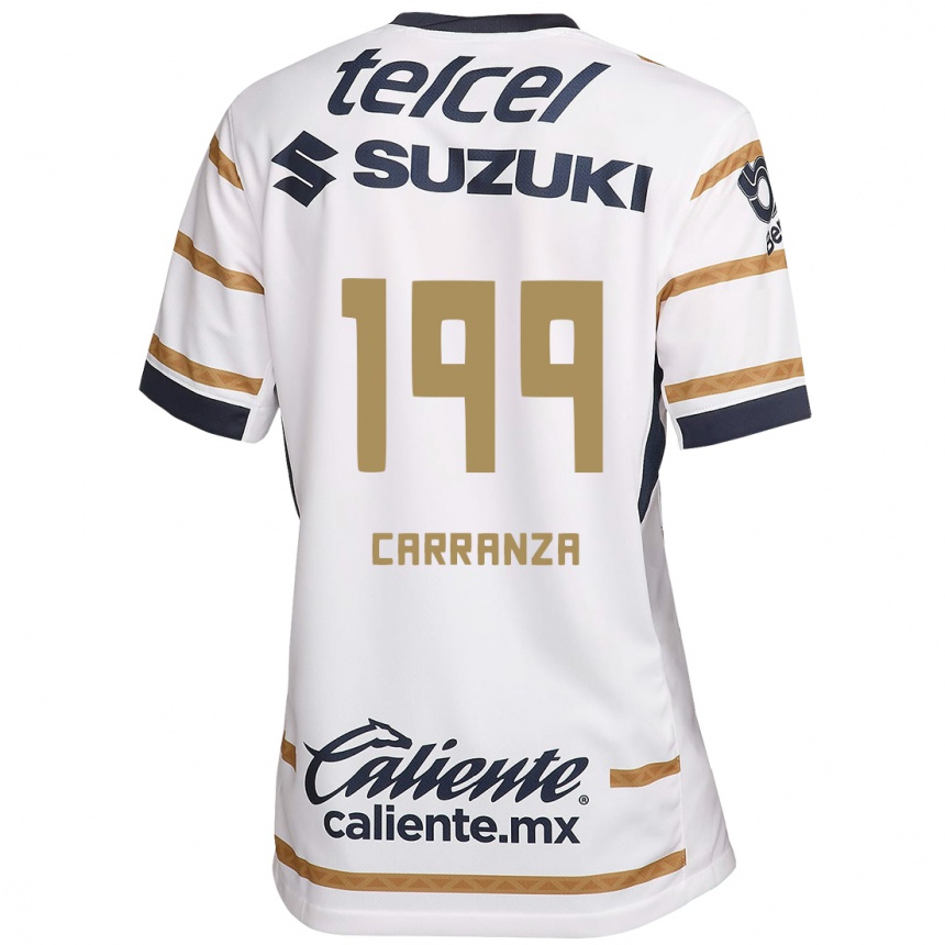 Men Football Kléber Carranza #199 White Obsidian Home Jersey 2024/25 T-Shirt Uk