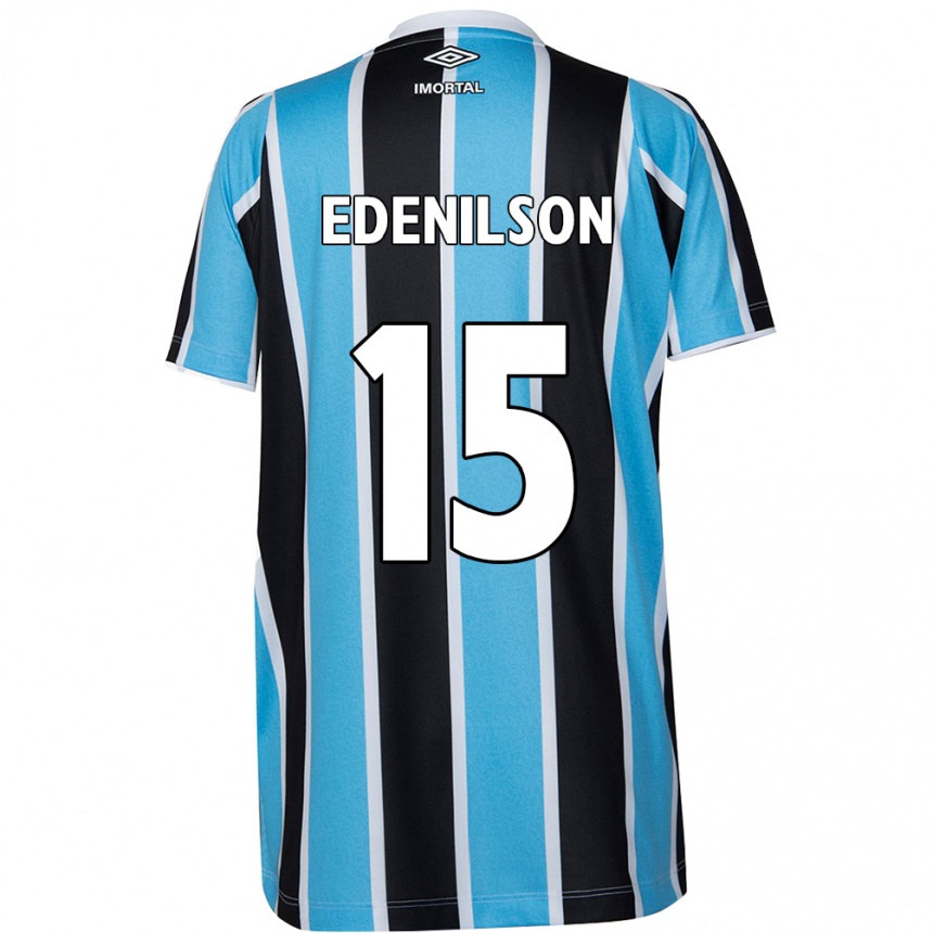 Men Football Edenilson #15 Blue Black White Home Jersey 2024/25 T-Shirt Uk