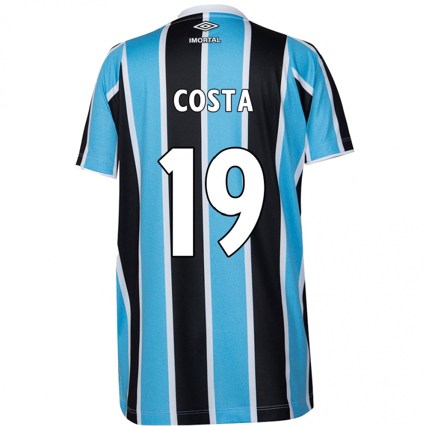 Men Football Diego Costa #19 Blue Black White Home Jersey 2024/25 T-Shirt Uk