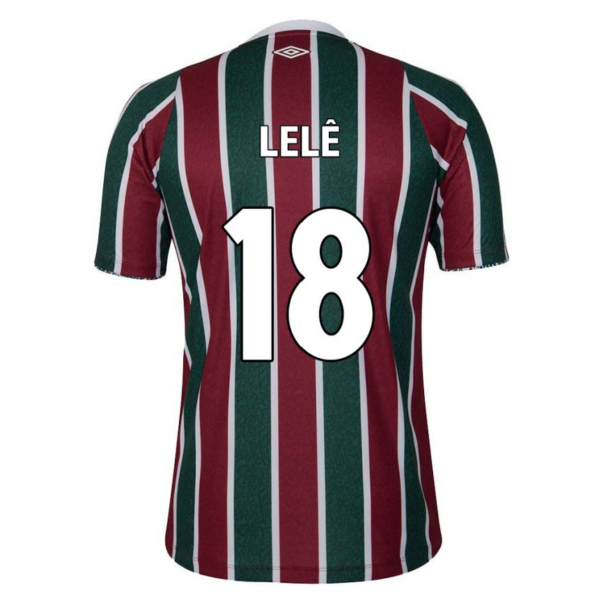 Men Football Lelê #18 Green Maroon White Home Jersey 2024/25 T-Shirt Uk