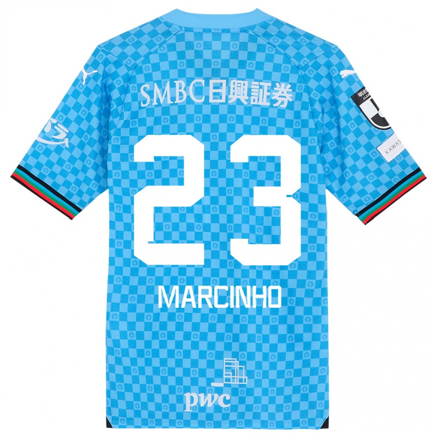 Men Football Marcinho #23 Azure Blue Home Jersey 2024/25 T-Shirt Uk