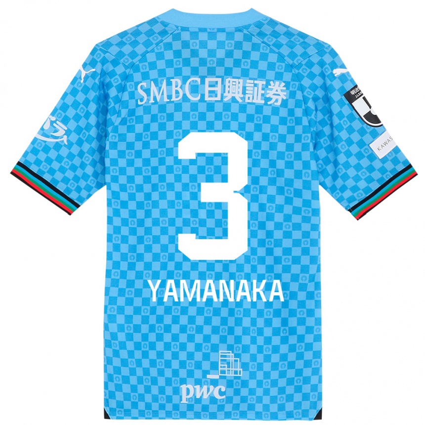 Men Football Daiki Yamanaka #3 Azure Blue Home Jersey 2024/25 T-Shirt Uk