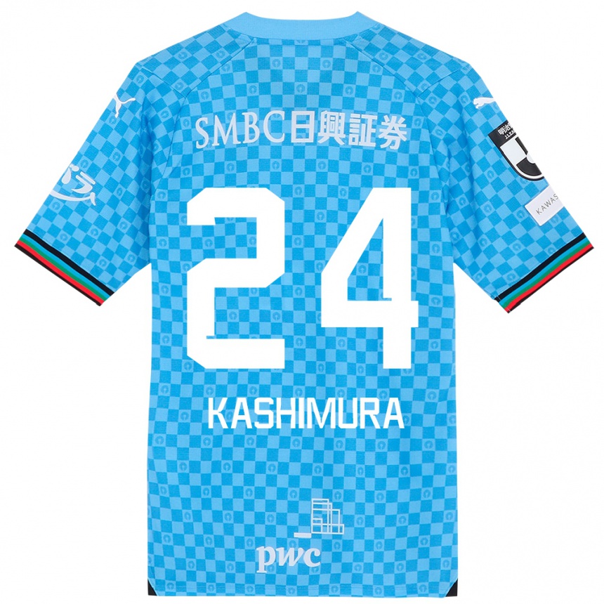 Men Football Ryota Kashimura #24 Azure Blue Home Jersey 2024/25 T-Shirt Uk