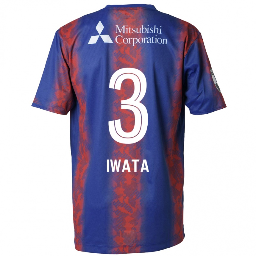 Men Football Yuki Iwata #3 Blue Red Home Jersey 2024/25 T-Shirt Uk