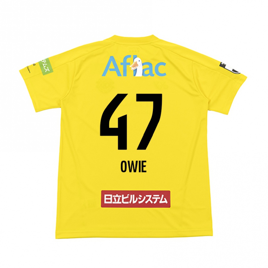 Men Football William Owie #47 Yellow Black Home Jersey 2024/25 T-Shirt Uk