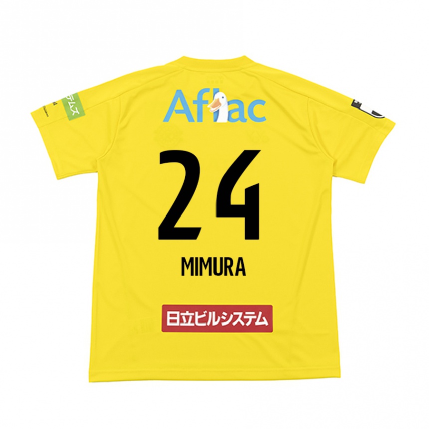 Men Football Kaname Mimura #24 Yellow Black Home Jersey 2024/25 T-Shirt Uk