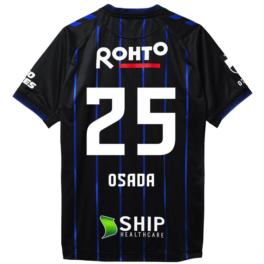 Men Football Towa Osada #25 Black Blue Home Jersey 2024/25 T-Shirt Uk