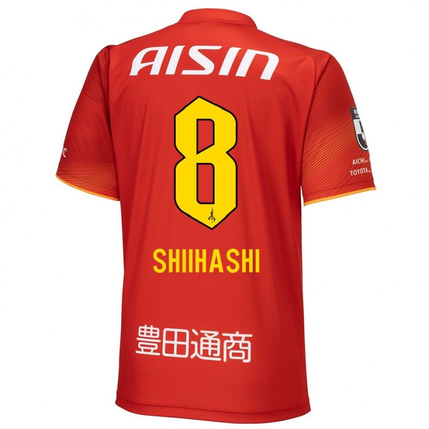 Men Football Keiya Shiihashi #8 Red White Yellow Home Jersey 2024/25 T-Shirt Uk