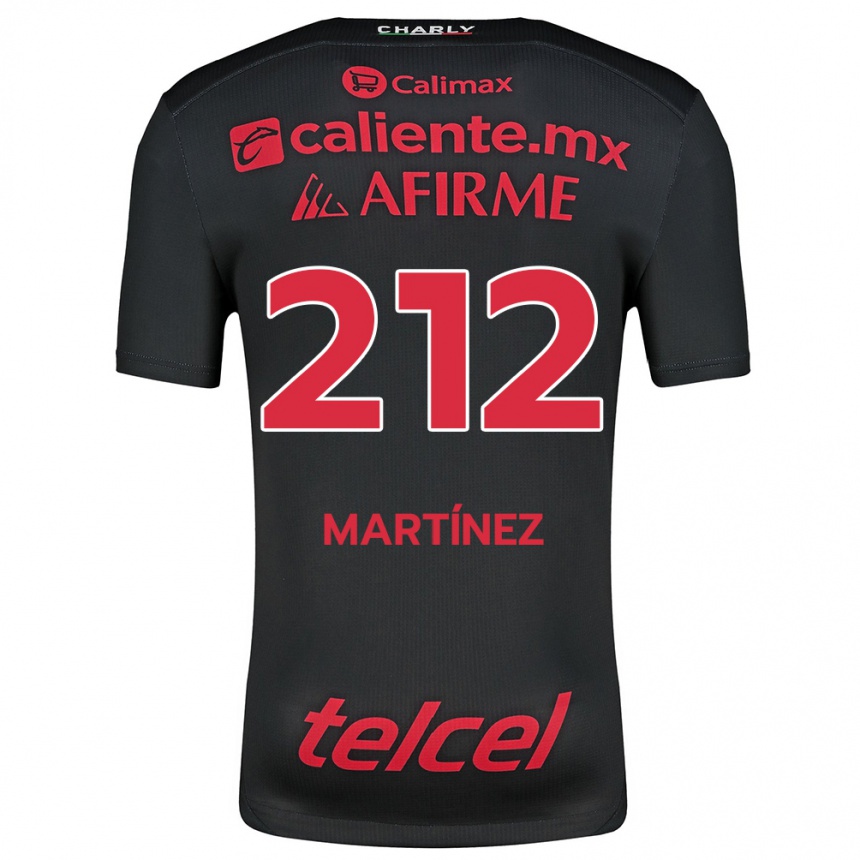 Men Football Juan Martínez #212 Black Red Home Jersey 2024/25 T-Shirt Uk