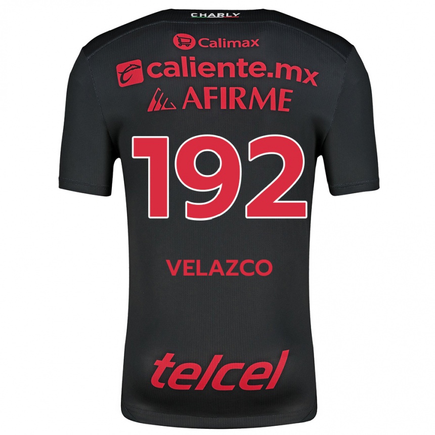 Men Football Emiliano Velazco #192 Black Red Home Jersey 2024/25 T-Shirt Uk