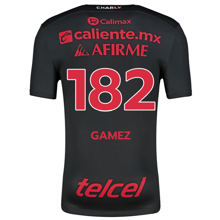 Men Football Mark Gamez #182 Black Red Home Jersey 2024/25 T-Shirt Uk