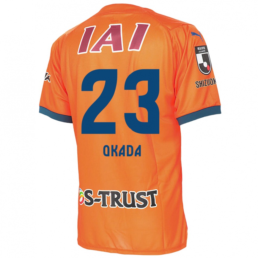 Men Football Shu Okada #23 Orange Blue Home Jersey 2024/25 T-Shirt Uk