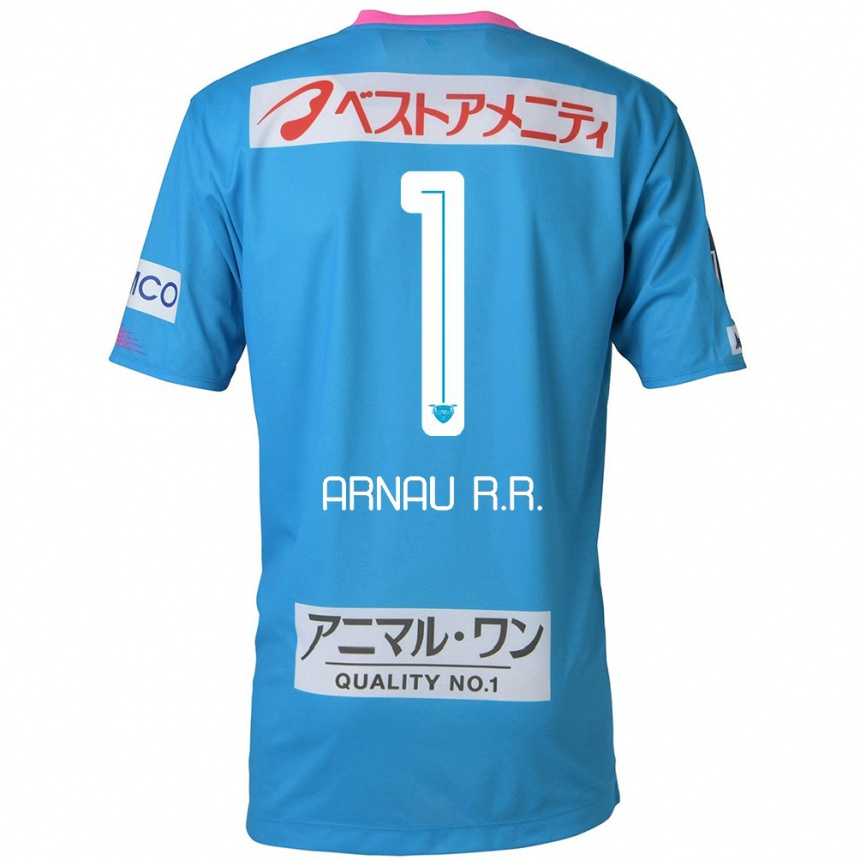 Men Football Arnau Riera #1 Blue Pink Home Jersey 2024/25 T-Shirt Uk