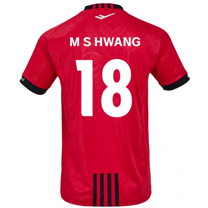 Men Football Seong-Min Hwang #18 Red Black Home Jersey 2024/25 T-Shirt Uk