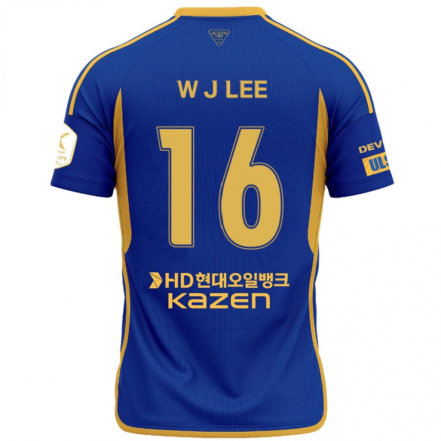 Men Football Jae-Wook Lee #16 Blue Yellow Home Jersey 2024/25 T-Shirt Uk