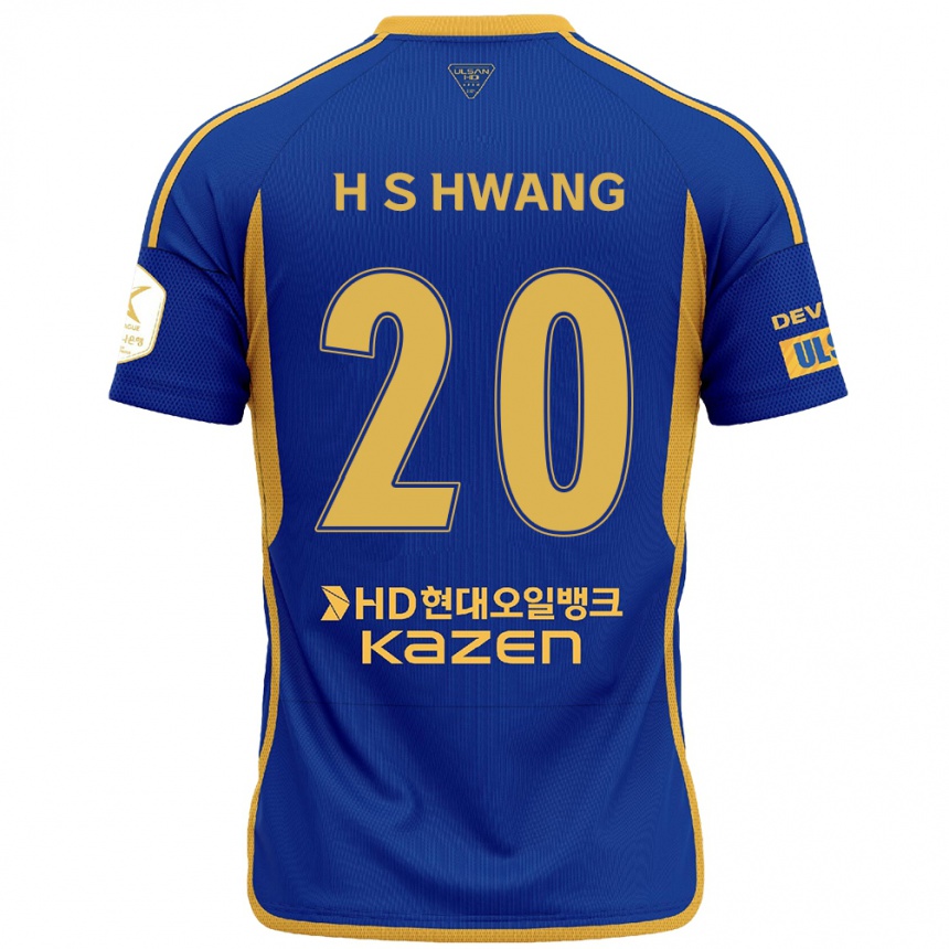 Men Football Seok-Ho Hwang #20 Blue Yellow Home Jersey 2024/25 T-Shirt Uk